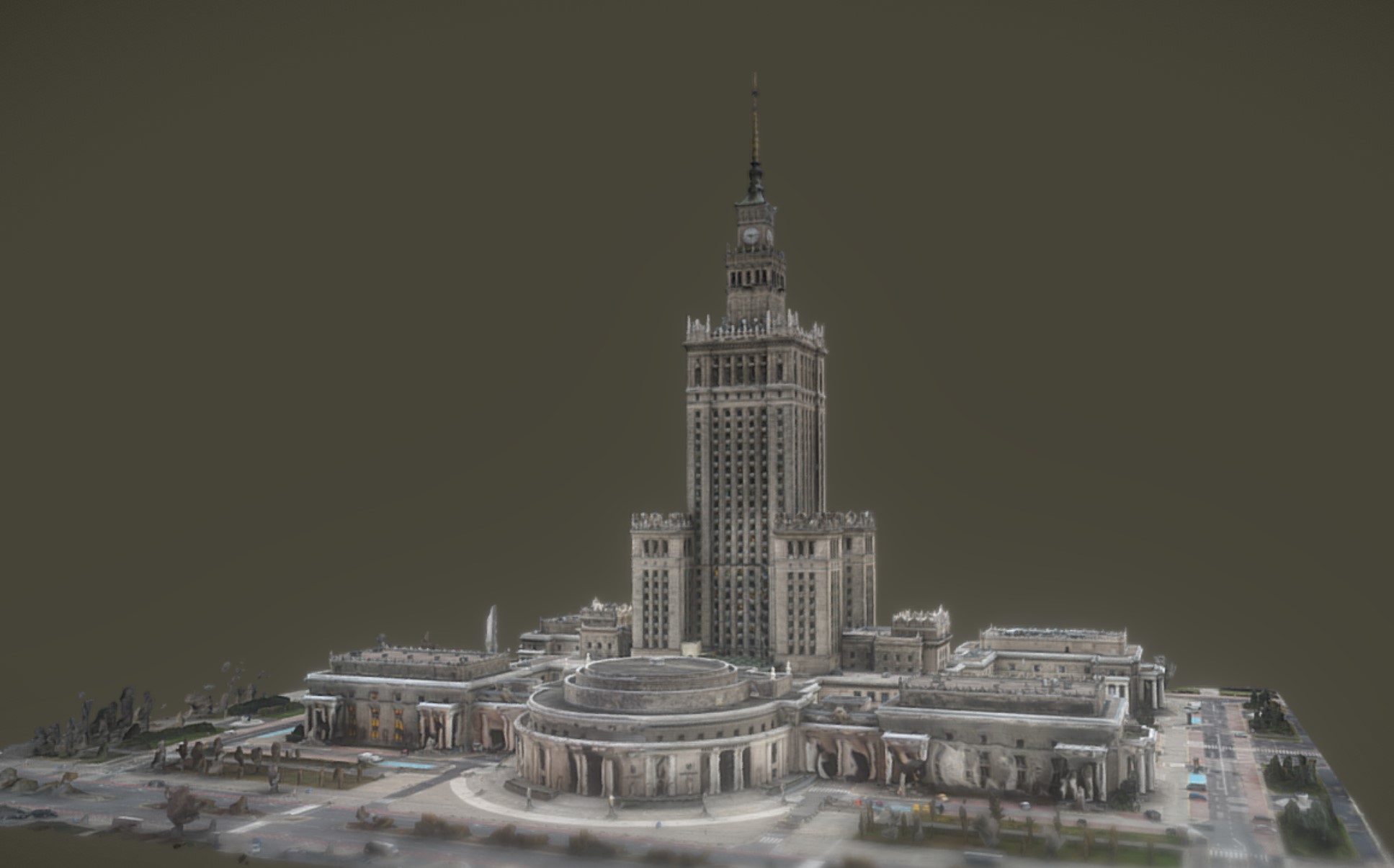 3D model of the Palace of Culture and Science in Poland by Grzegorz Zawistowski. Terrestial and Aerial Photogrammetry.