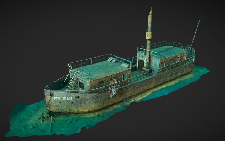 Wrak Wilhelm, Model 3d, fotogrametria, autor: Bartłomiej Pitala