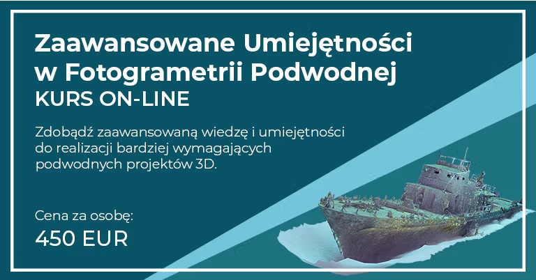 Zaawansowane Umiejętności w Fotogrametrii Podwodnej - kurs on-line. Zaawansowany kurs fotogrametrii podwodnej. SEAmagination. Fotogrametria, Edukacja, Dokumentacja