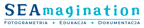 SEAmagination: Fotogrametria, Edukacja, Dokumentacja. Logo firmy.