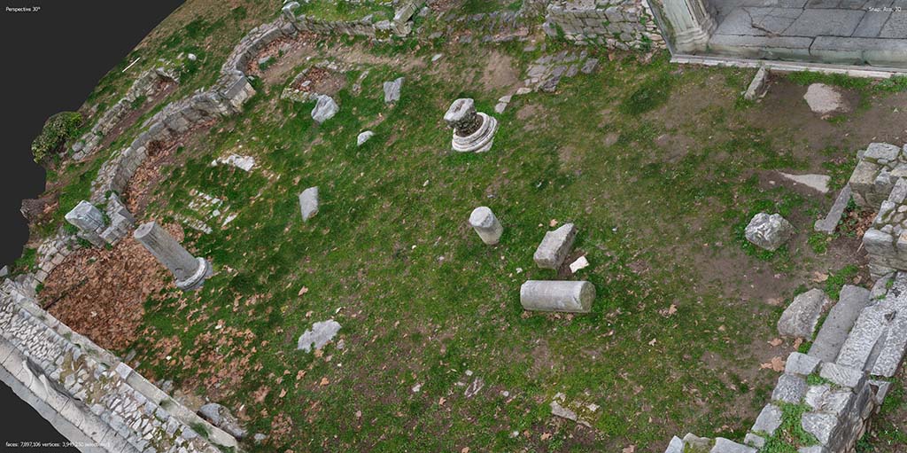Trójwymiarowy model fotogrametryczny ruin klasztoru Benedyktynów św. Eufemii w Splicie.